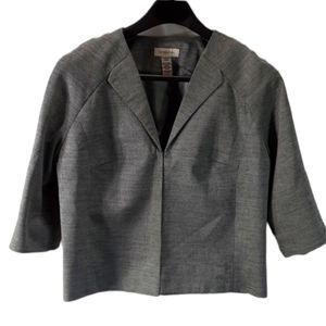 Covington size large gray 3/4 sleeve blazer Preowned *